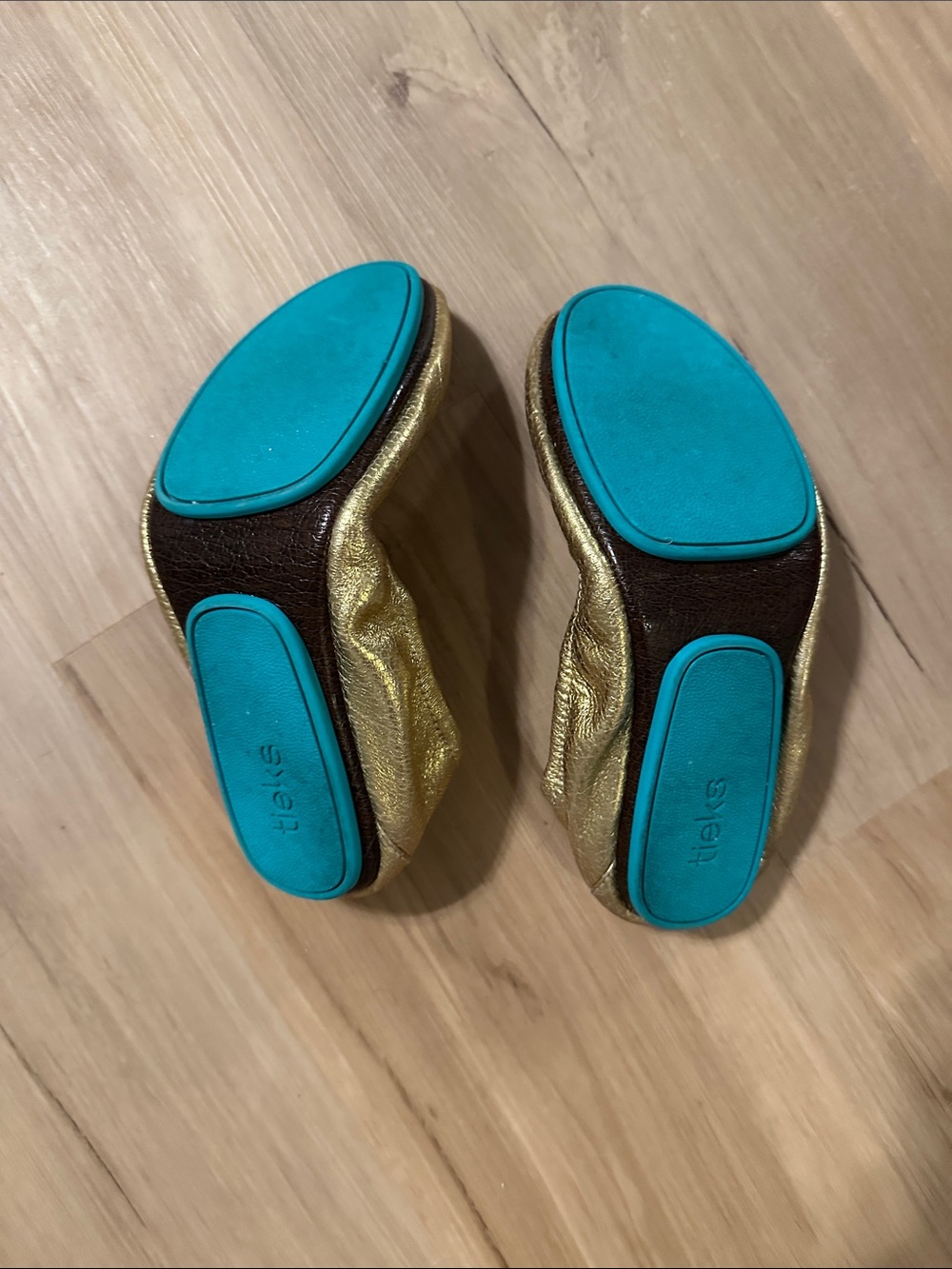 Tieks Metallic Gold Ballet Flats - Picture 3 of 3